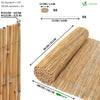 VOUNOT Natural Peeled Reed Fence 90x300cm with Fixing Clips Garden Panel Fence