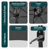 VOUNOT Double Garden Parasol with Hand Crank with Cover, 4.6m Grey