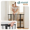 VOUNOT Safety Gate for Stairs 103-110cm, Pressure Fit Baby Gate, Black
