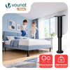 VOUNOT® 4 Pack Adjustable Metal Bed Legs, 25-43 cm Height, Black