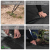VOUNOT 2x25m Weed Control Fabric, Heavy Duty Landscape Ground Cover Membrane, Black - VOUNOTUK