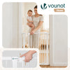 VOUNOT Safety Gate for Stairs 75-82cm, Pressure Fit Baby Gate, White