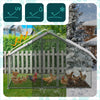 VOUNOT  Walk In Chicken Run Coop, Galvanised Poultry Cage, 300x200x200 cm