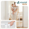VOUNOT Safety Gate for Stairs 89-96cm, Pressure Fit Baby Gate, White