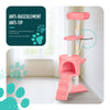 VOUNOT Cat Tree with Scratching Posts Multi - Level Cat Activity 112cm Pink