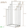 VOUNOT Freestanding Towel Rail 4-Tier Metal Towel Stand, White