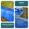 VOUNOT 1.5x6m Tarpaulin Heavy Duty 180 g/m² Waterproof Tarp Blue