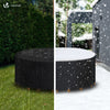 VOUNOT Garden Furniture Covers Ø190x73cm Waterproof Patio Set Cover Black