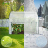 VOUNOT Lean to Wall Greenhouse with Zipped Roll-Up Door 200x100x180cm, White