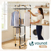 VOUNOT 4-Tier Foldable Clothes Airer 99x69x175.5 cm Drying Rack, Black