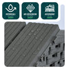 VOUNOT Decking Tiles Set of 11, Outdoor Deck Tiles, 30x30 cm, Anthracite