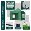 VOUNOT 3x3m Heavy Duty Pop Up Gazebo with 4 Sides Party Tent, Green