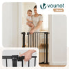 VOUNOT Safety Gate for Stairs 75-82cm, Pressure Fit Baby Gate, Black