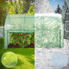 VOUNOT Lean to Wall Greenhouse with Zipped Roll-Up Door 300x100x180cm, Green