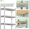 VOUNOT 5-Tier Heavy Duty Shelving Unit Set of 2, 150x70x30 cm, Metal