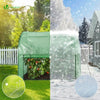 VOUNOT Lean to Wall Greenhouse with Zipped Roll-Up Door 200x100x180cm, Green