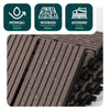 VOUNOT WPC Decking Tiles Set of 11, Outdoor Deck Tiles, 30x30 cm,Brown