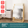 VOUNOT Freestanding Towel Rail 3-Tier Bamboo Towel Stand, Natural