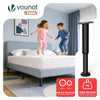 VOUNOT® 6 Pack Adjustable Metal Bed Legs, 25-43 cm Height, Black