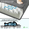 VOUNOT Dog Bed with Cooling Mat, Wahsable Pet Mattress Crate Cushion, Grey 115x81x9cm - VOUNOTUK