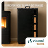 VOUNOT 60 kg Pellet Storage Bin with Wheels & Level Windows, Black