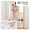 VOUNOT Safety Gate for Stairs 103-110cm, Pressure Fit Baby Gate, White