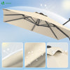 VOUNOT 3x3m Cantilever Parasol 360° Rotation & Tilt Garden Umbrella, Beige