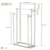VOUNOT Freestanding Towel Rail 3-Tier Metal Towel Stand, White