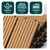VOUNOT WPC Decking Tiles Set of 16, Outdoor Deck Tiles, 30x30 cm,Natural Wood