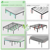 VOUNOT Super King Bed Frame 180x200 cm, Sturdy Metal - 36cm Height, Black