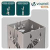 VOUNOT Metal Umbrella Stand, Freestanding Holder with Drip Tray & 4 Hooks, Beige