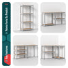 VOUNOT 4-Tier Heavy Duty Shelving Units Set of 2, 700kg, 160x80x40 cm