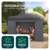VOUNOT 3x3m Heavy Duty Pop Up Gazebo with 4 Sides Party Tent, Grey