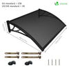 VOUNOT 120x80cm Front Door Canopy Porch Outdoor Awning, Patio Rain Shelter, Anthracite