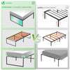 VOUNOT Single Bed Frame 90x190 cm, Sturdy Metal - 36cm Height, Black