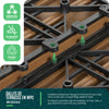 VOUNOT WPC Decking Tiles Set of 11, Outdoor Deck Tiles, 30x30 cm, Natural Wood