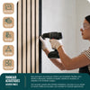 VOUNOT 6 Pack Acoustic Panels 120x60cm MDF Slat Wall Panels, White Oak