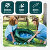 VOUNOT 500L Large Garden Waste Bags with Handles, Green, 6pcs