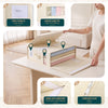 VOUNOT 3 Pack Bedding Storage Bags, Foldable Sheet Organisers, Beige
