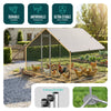 VOUNOT  Walk In Chicken Run Coop, Galvanised Poultry Cage, 300x200x200 cm