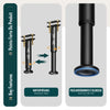 VOUNOT® 4 Pack Adjustable Metal Bed Legs, 25-43 cm Height, Black