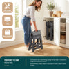 VOUNOT  Folding Step Stool, Anti-Slip Folding Stool, 39x32x40 cm Grey