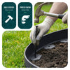 VOUNOT Flexible Lawn Garden Edging Border, with 80 Pegs, Anthracite 40m