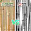 VOUNOT Natural Peeled Reed Fence 140x300cm with Fixing Clips Garden Panel Fence