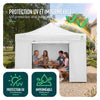 VOUNOT 3x3m Heavy Duty Pop Up Gazebo with 4 Sides Party Tent, White