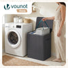 VOUNOT 150L Laundry Basket with Lid, Foldable Hamper with Removable Bag, Anthracite