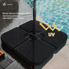 VOUNOT Set of 4 Cantilever Parasol Base Weights 60L Water or 100kg Sand, Black