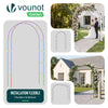 VOUNOT 4 Pack Metal Garden Arches for Climbing Plants, 140 x 37 x 240 cm, Black