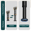 VOUNOT® 4 Pack Adjustable Metal Bed Legs, 18-32 cm Height, Black