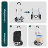 VOUNOT Folding Shopping Trolley with Detachable bag, 2 Mudguard wheels 55L Black